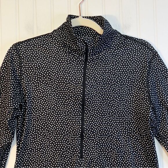 Nike Pro Dri Fit Black Polka Dot Half Zip running Pullover large - Picture 11 of 16